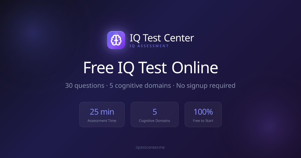Free IQ Test Online - No Signup Required | IQ Test Center